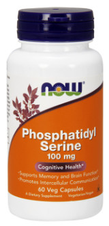 [預購] Now 磷脂醯絲氨酸 膽鹼/肌醇 100mg 60/120粒 素 PS腦磷脂 Phosphatidyl Serine
