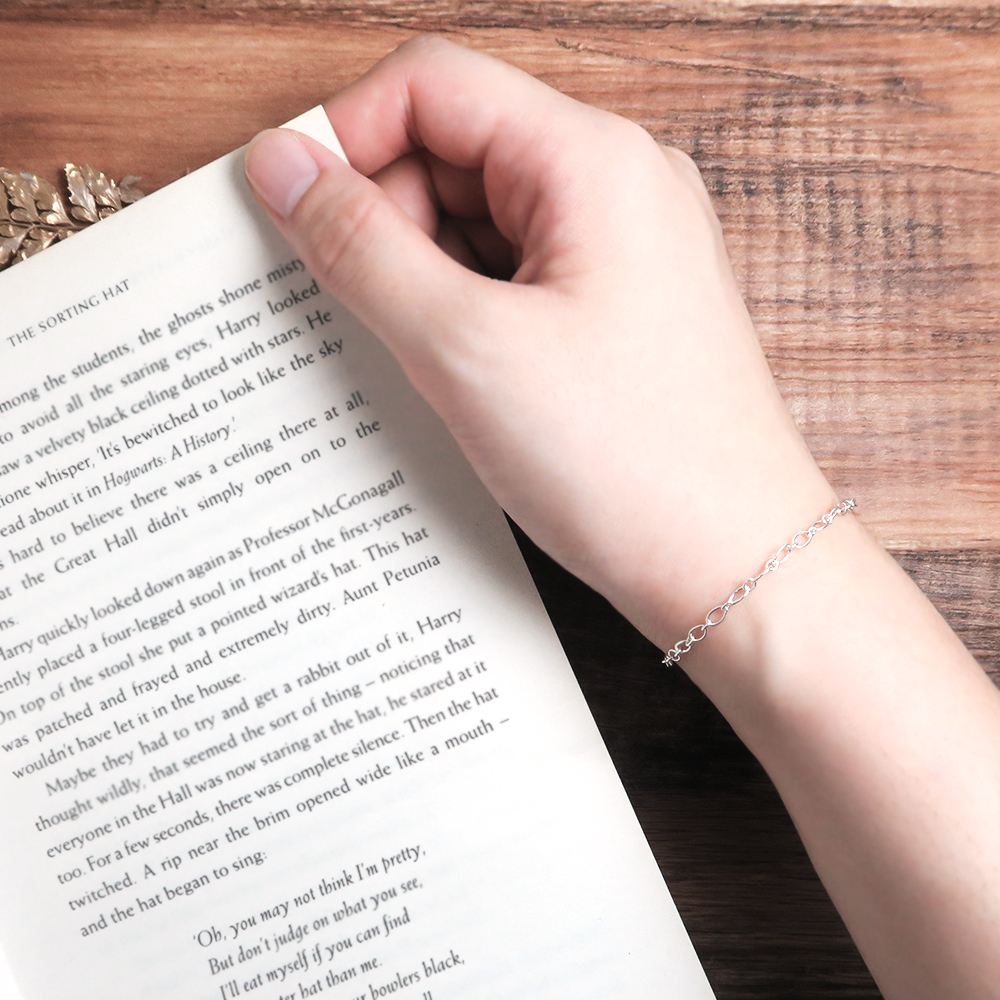 橄欖圈手鍊(2.8mm細鍊) 925純銀刻字手鍊