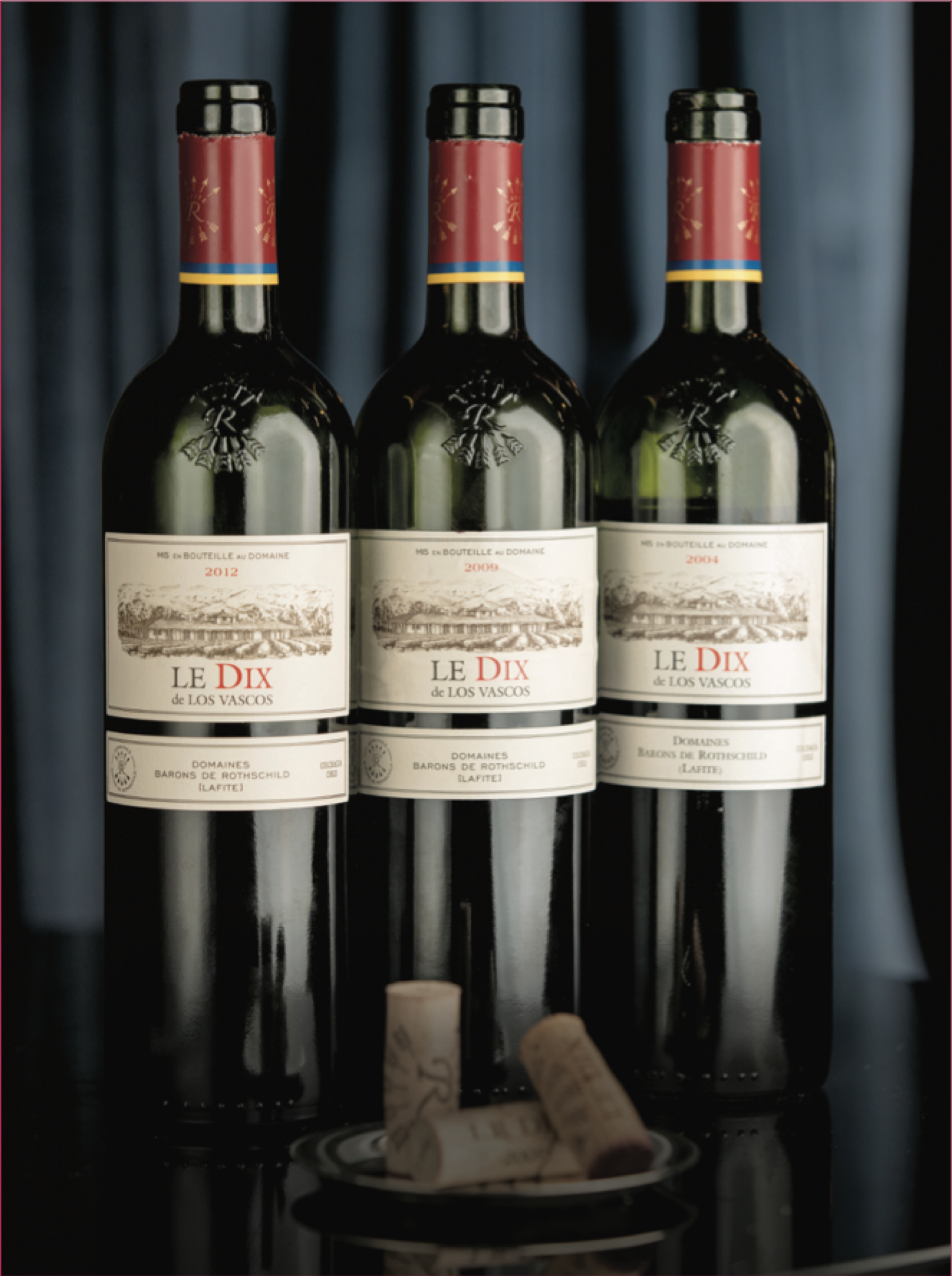 Le Dix de Los Vascos (2012, 2009, 2004) from Colchagua Valley, Chile