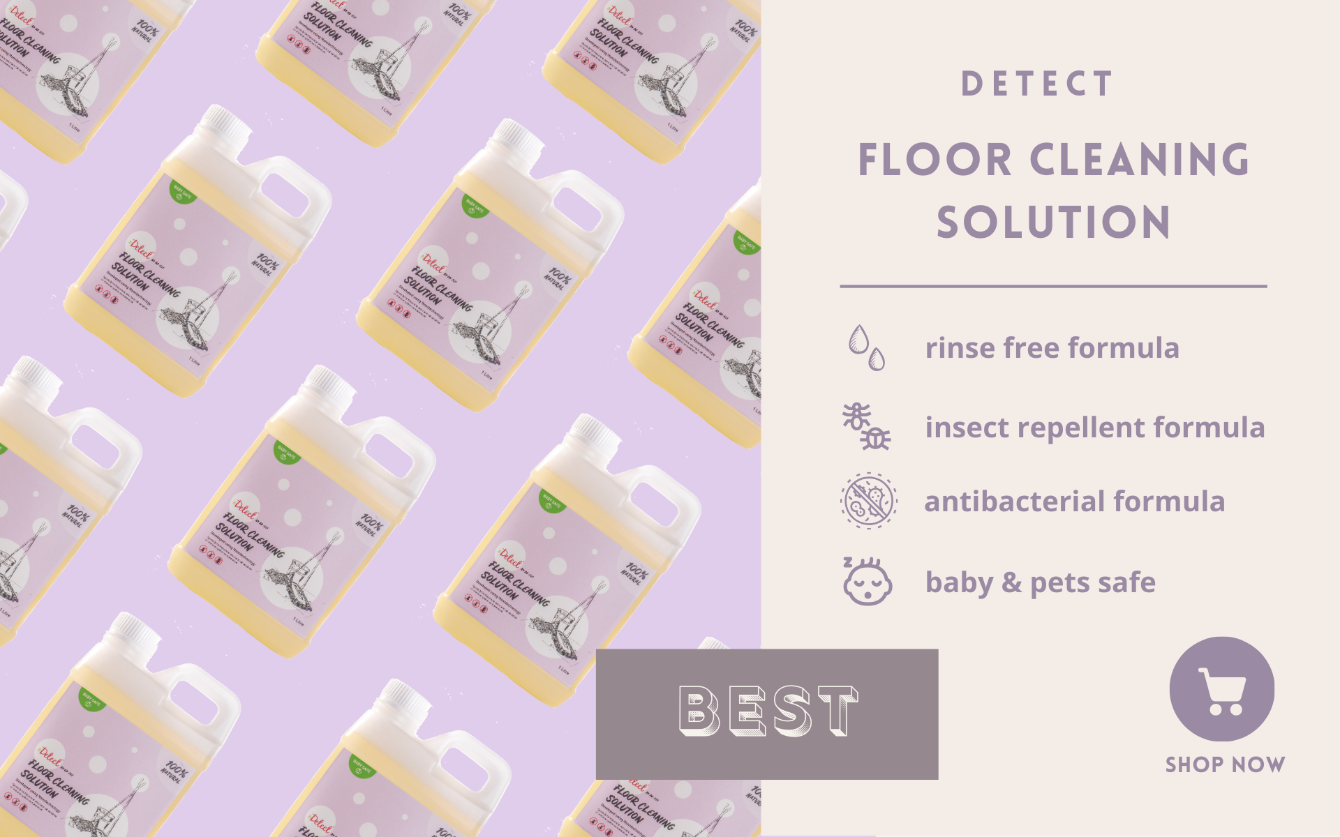 dd-101, dd101 floor cleaner rinse free formula insect repellent antibacterial baby safe pet safe