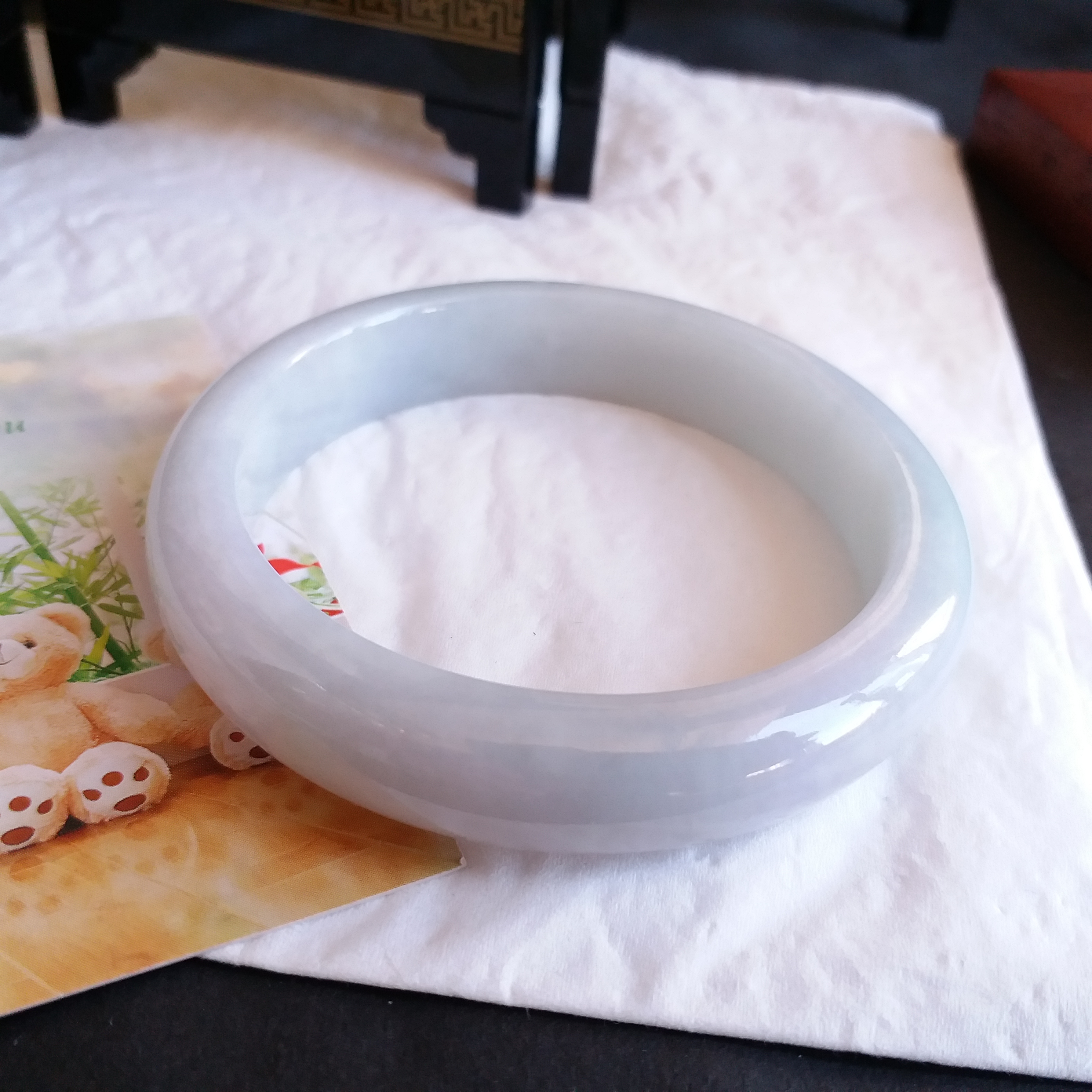 J1483 冰糯春彩玉鐲 56mm (1.5)