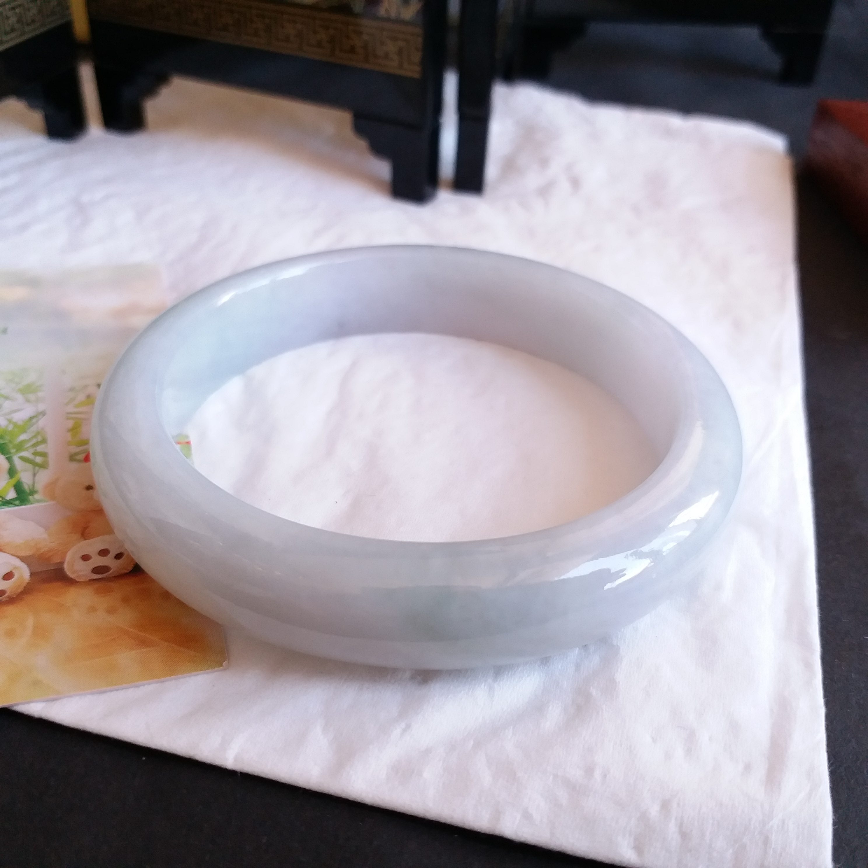 J1483 冰糯春彩玉鐲 56mm (1.5)