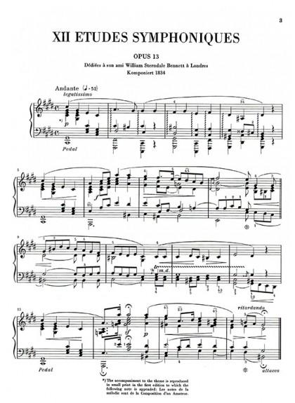 鋼琴譜 修曼【原典版】交響練習曲-作品13 (Y65)