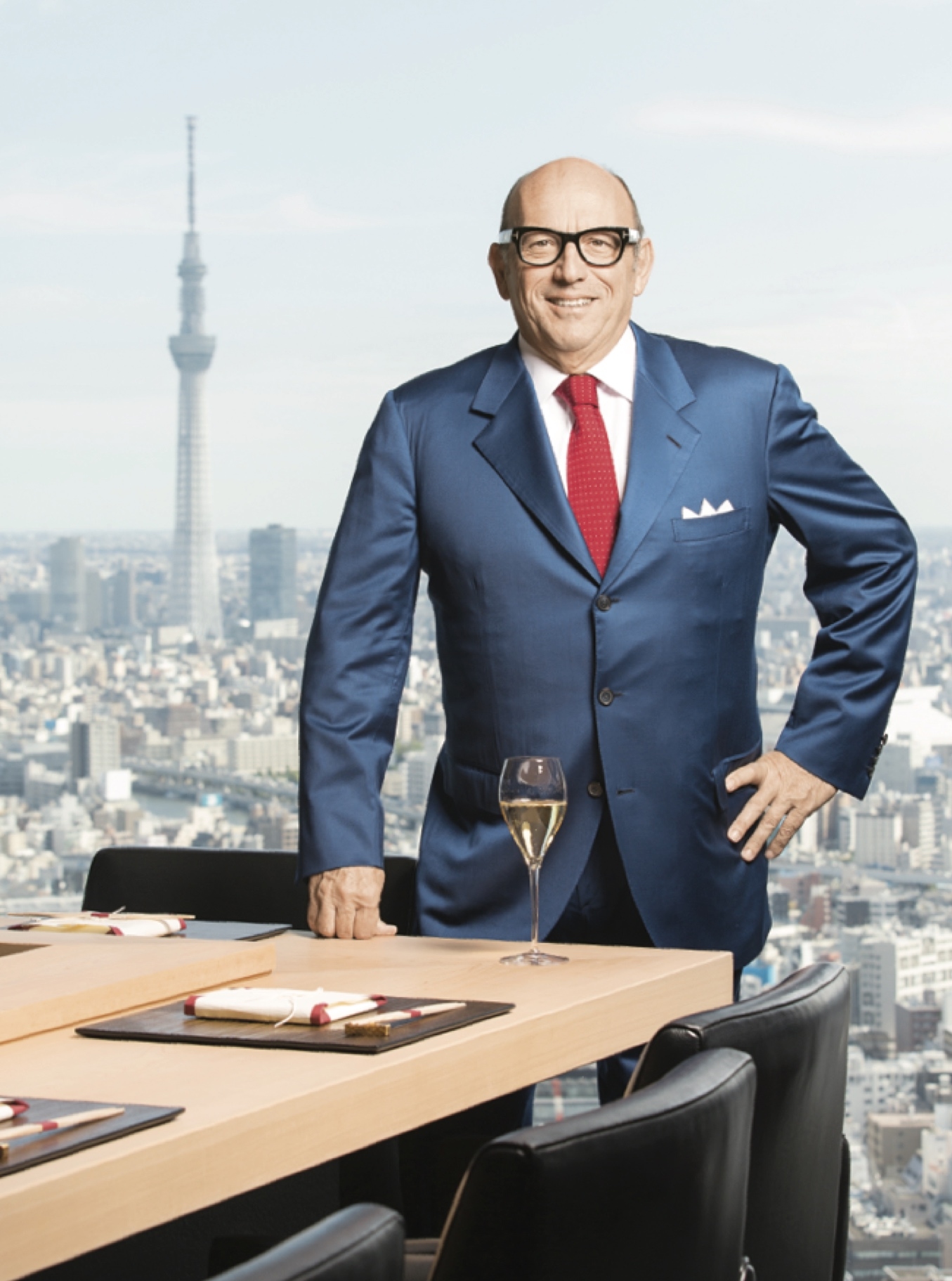 Maurizio Zanella, founder of the iconic Franciacorta wine estate of Ca’ del Bosco at SushiOra at the Mandarin Oriental Tokyo.