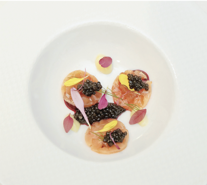 beautiful dish at The Cellar in MO Tokyo