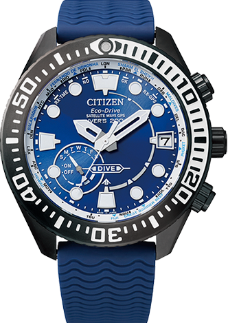 萬年鐘錶 - Citizen 星辰錶  光動能GPS衛星對時海洋藍專業潛水錶 CC5006-06L  錶徑47MM