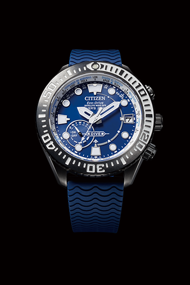 萬年鐘錶 - Citizen 星辰錶  光動能GPS衛星對時海洋藍專業潛水錶 CC5006-06L  錶徑47MM