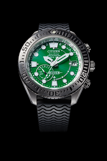 萬年鐘錶 - Citizen 星辰錶  光動能GPS衛星對時帝王綠專業潛水錶 CC5001-00W  錶徑47MM