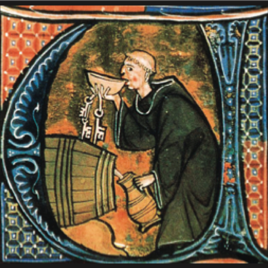 a miniature taken from “Li livres dou santé” by Aldobrandino of Siena