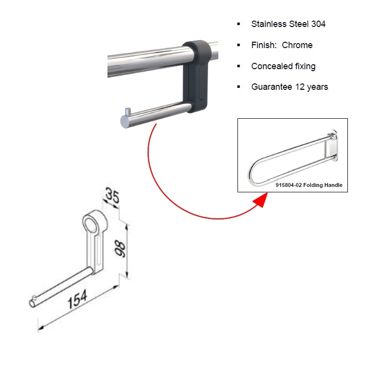 Geesa "Comfort & Safety" 915805-02 Roll holder for 915804-02
