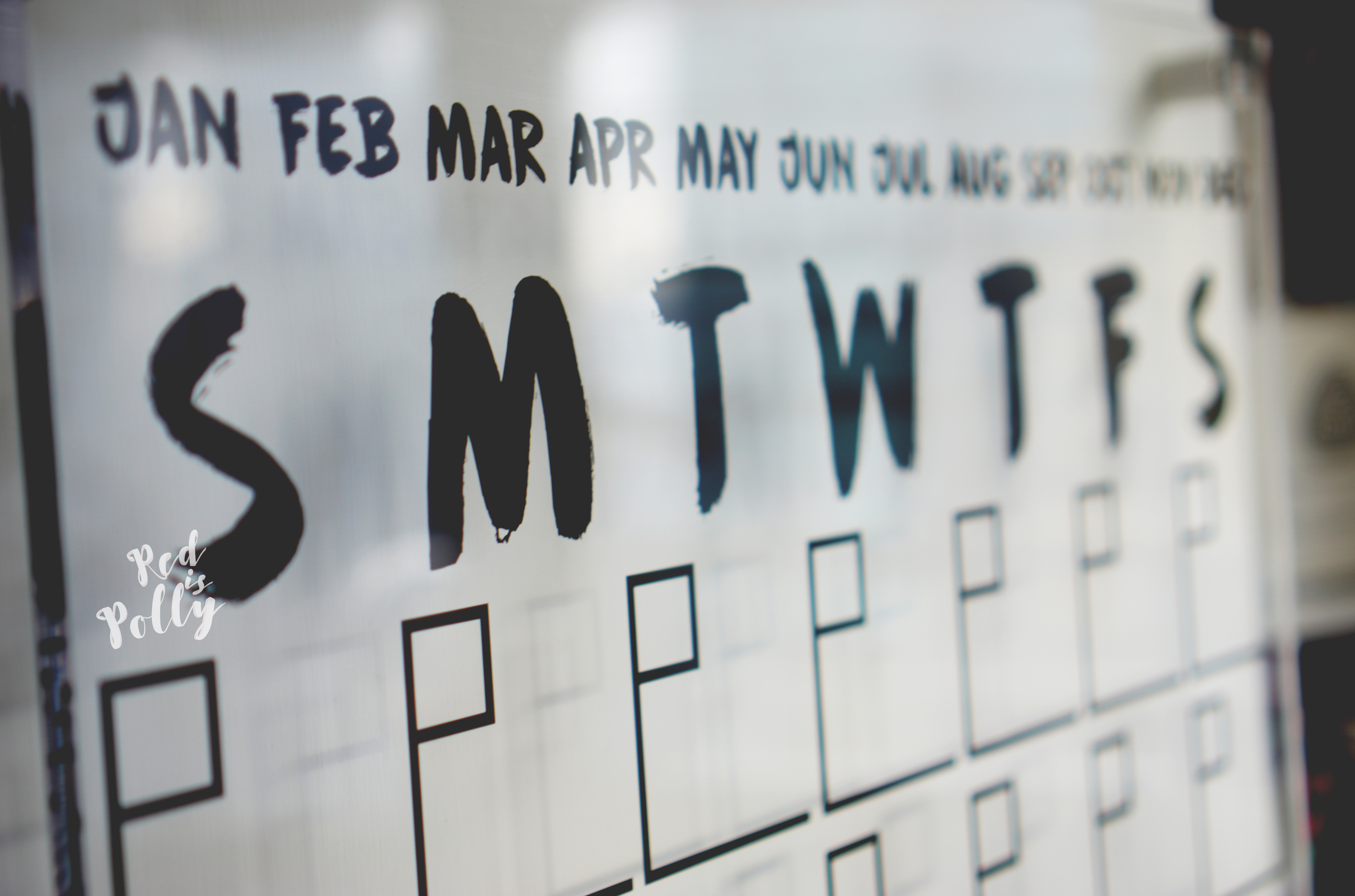 黑色亞加力月曆(牆上版)