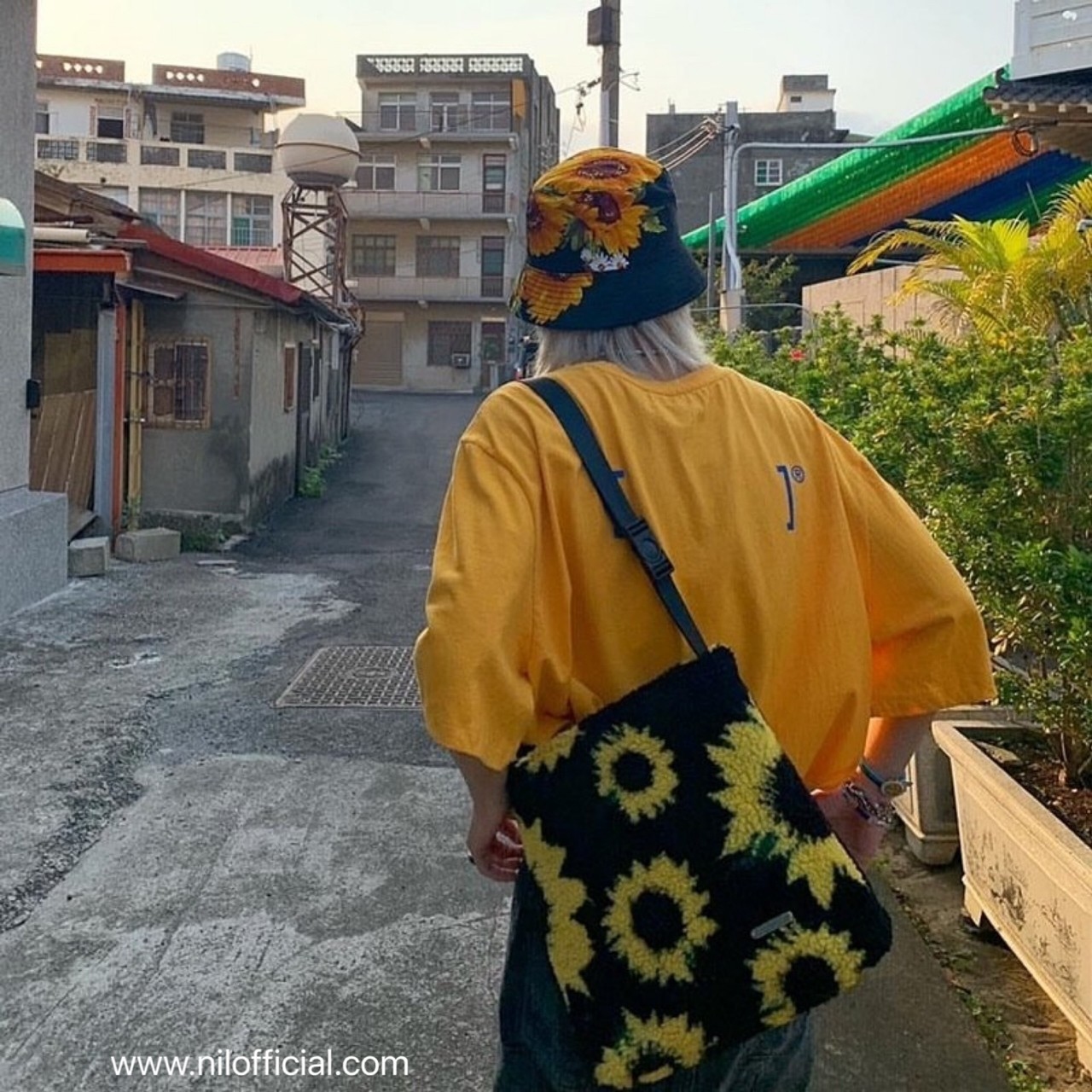 韓國 雛菊 向日葵 太陽花 尼龍 雙面戴 漁夫帽