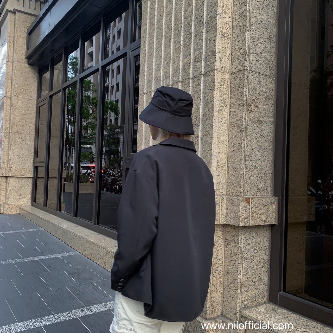 韓國 OS 寬沿 黑色 漁夫帽