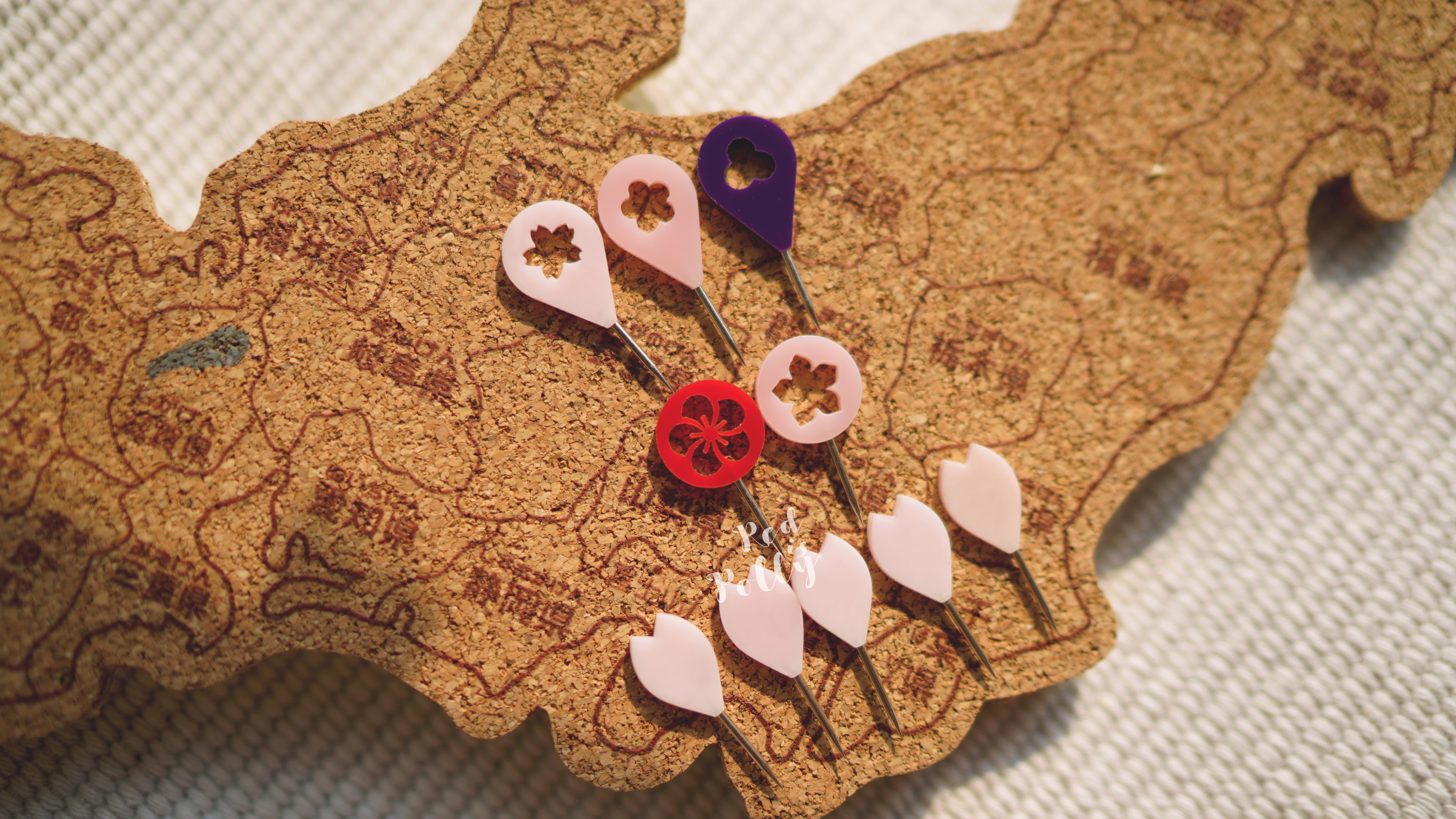 JUSTGO!!櫻花系列圖釘(連收納盒)