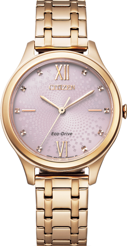 萬年鐘錶 - Citizen 星辰錶   光動能 女錶  EM0503-75X  錶徑 32MM