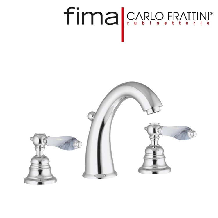 Fima Carlo Frattini "Herend Chic" F5421CBCR 3-Hole Basin Mixer w/ pull-rod pop-up waste