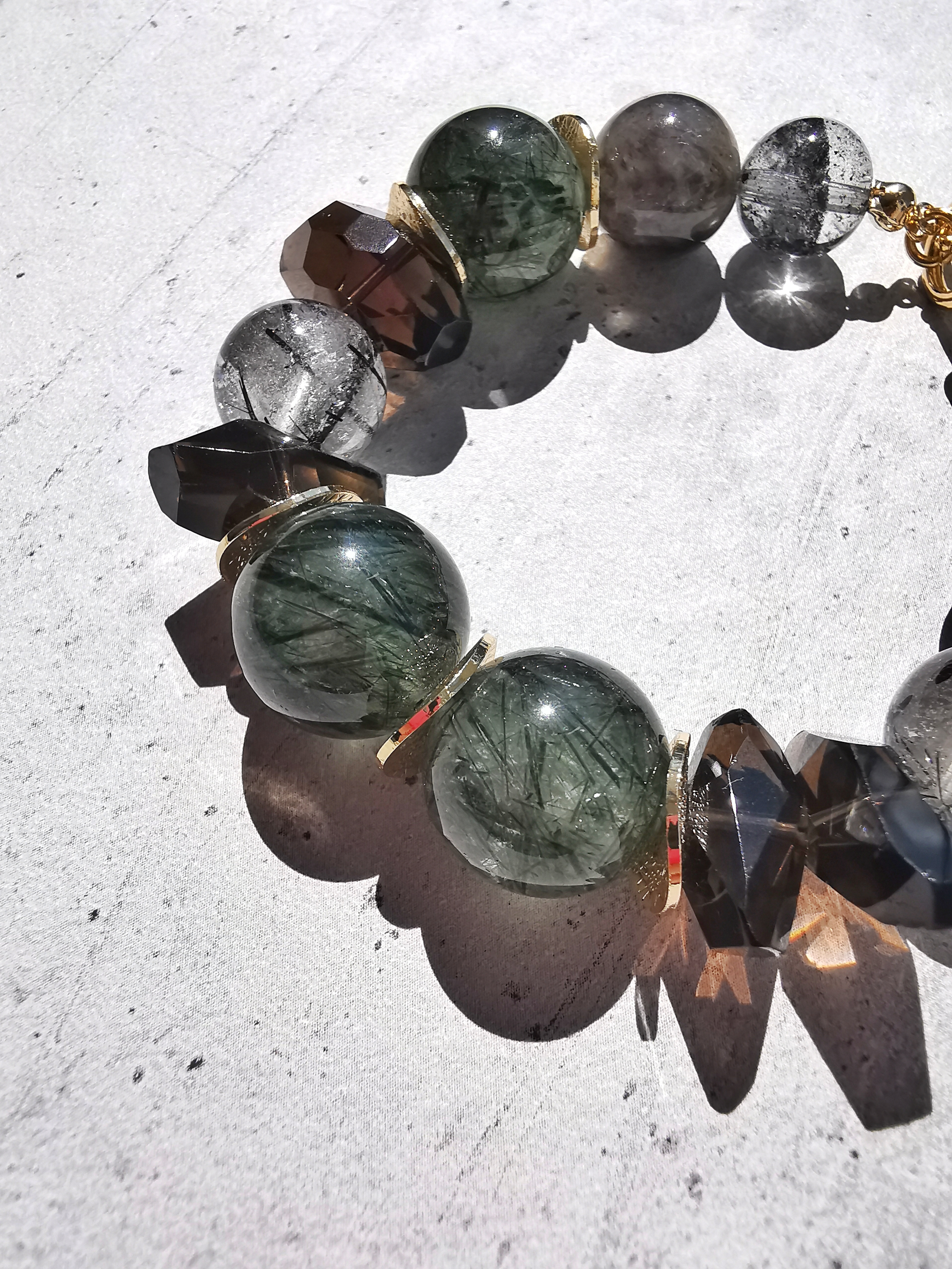 Chunky Bracelet in shades of Green