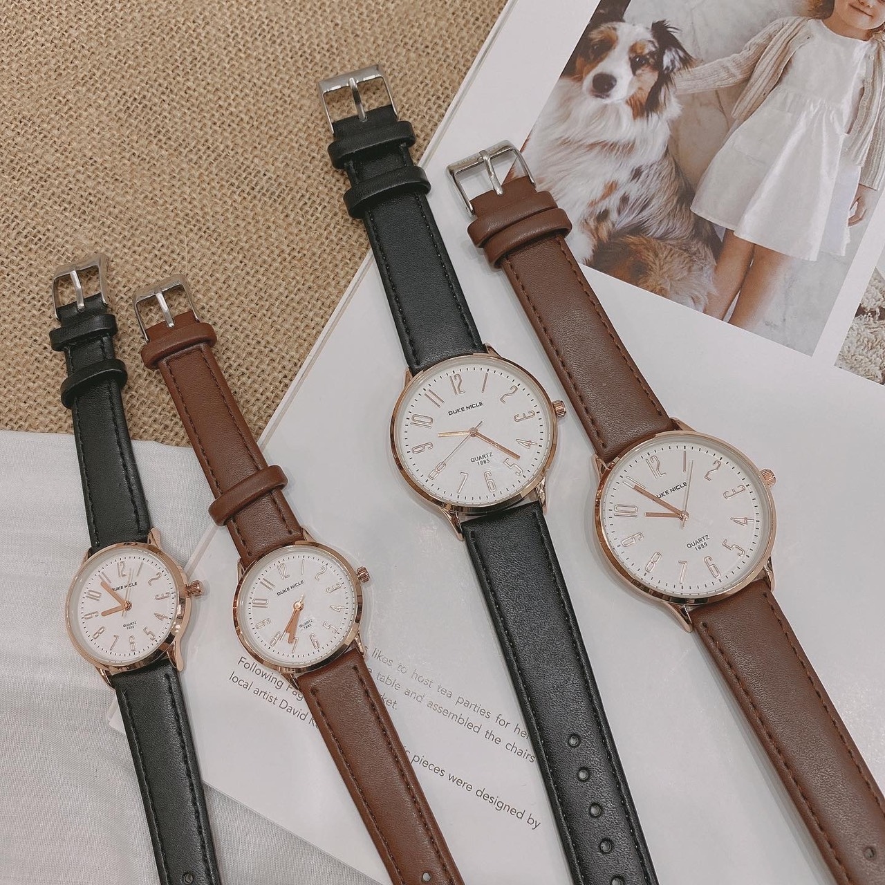 Duke數子腕錶 / 二色剩大面盤