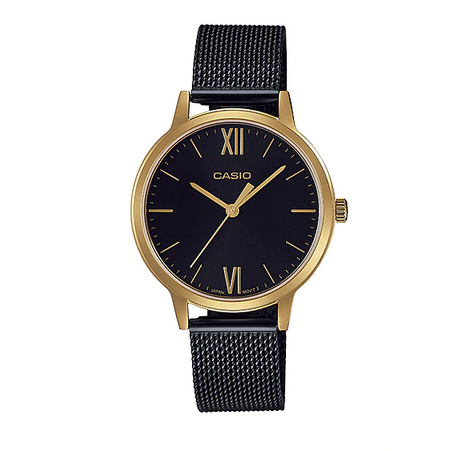 Casio LTP-E157MGB-1B 32mm 黑金 不銹鋼米蘭錶帶