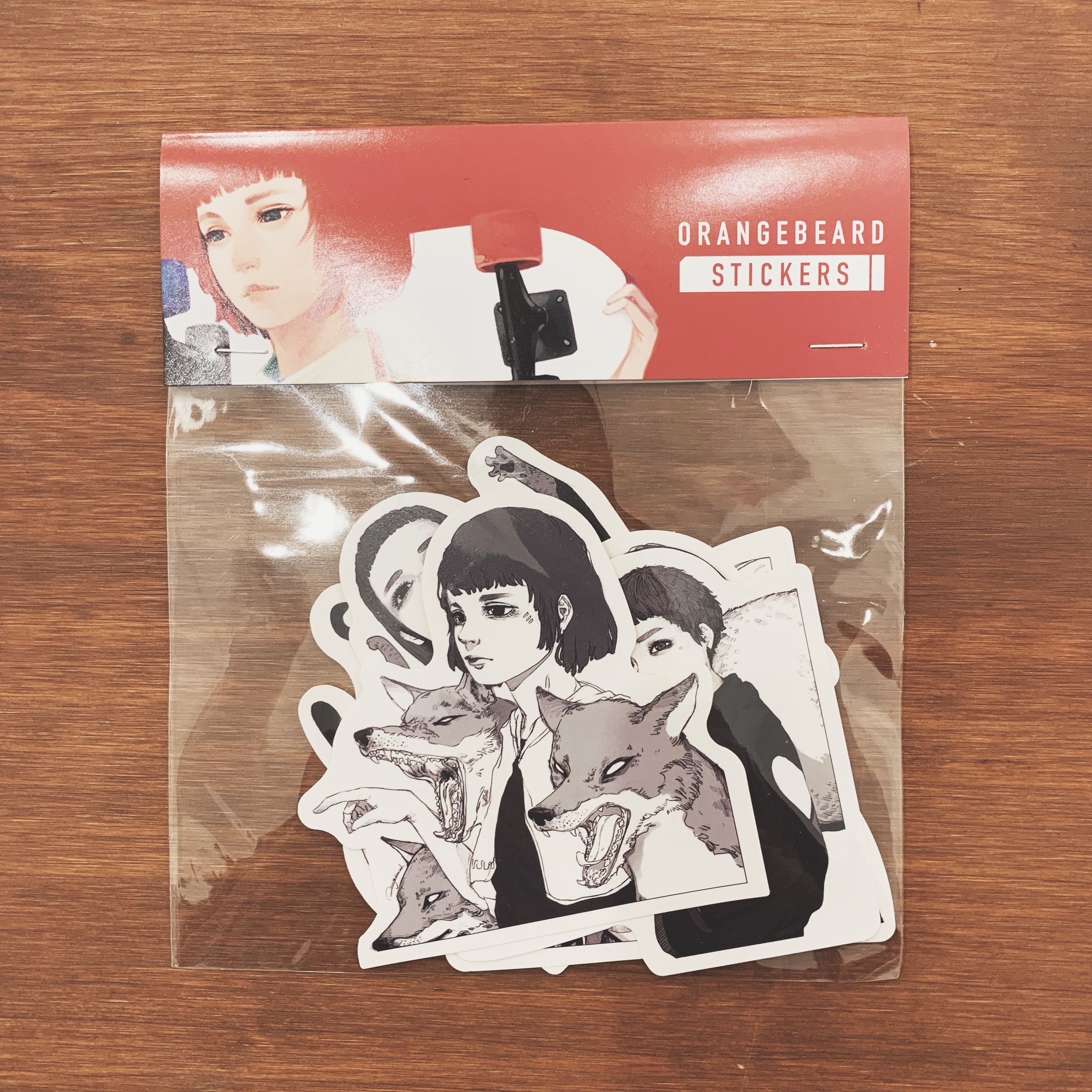 Orangebeard 女子 ✕ 貓 ✕ 狐狸系列貼紙 ╭ 6入 ╮