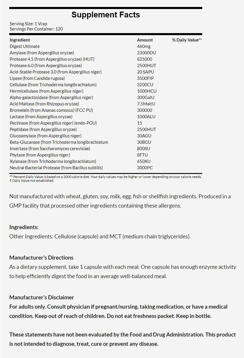 [預購] Now 終極消化酶 120粒 Digest Ultimate