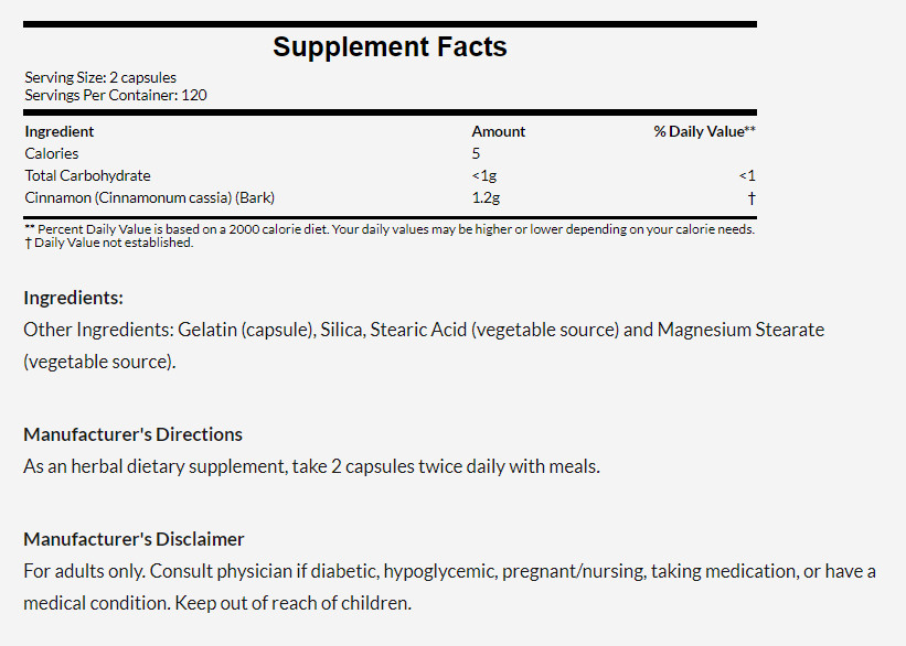 [預購] Now 肉桂皮 600毫克 240粒 Cinnamon Bark