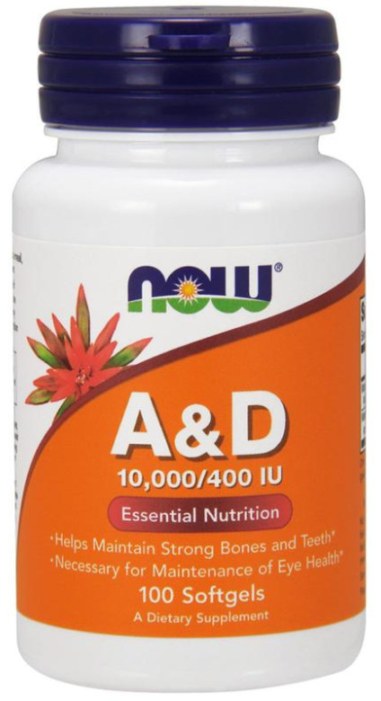 [預購] Now 維他命A&D 10,000IU / 400IU 100粒 A & D