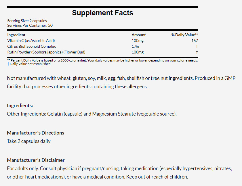 [預購] Now 柑橘生物類黃酮 +維他命C 700毫克 100粒 Citrus Bioflavonoids