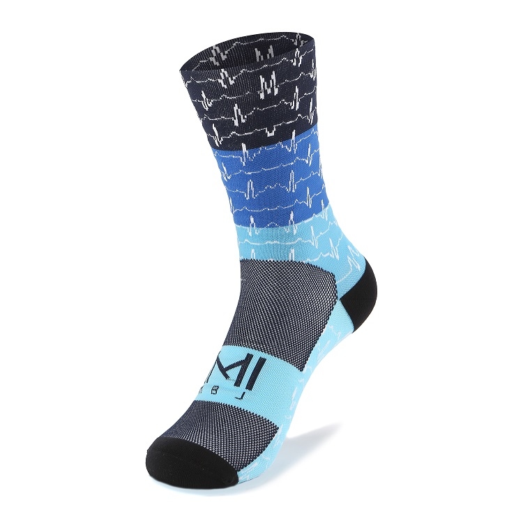 藍心電圖｜墨爾本設計師款．壓力3/4襪