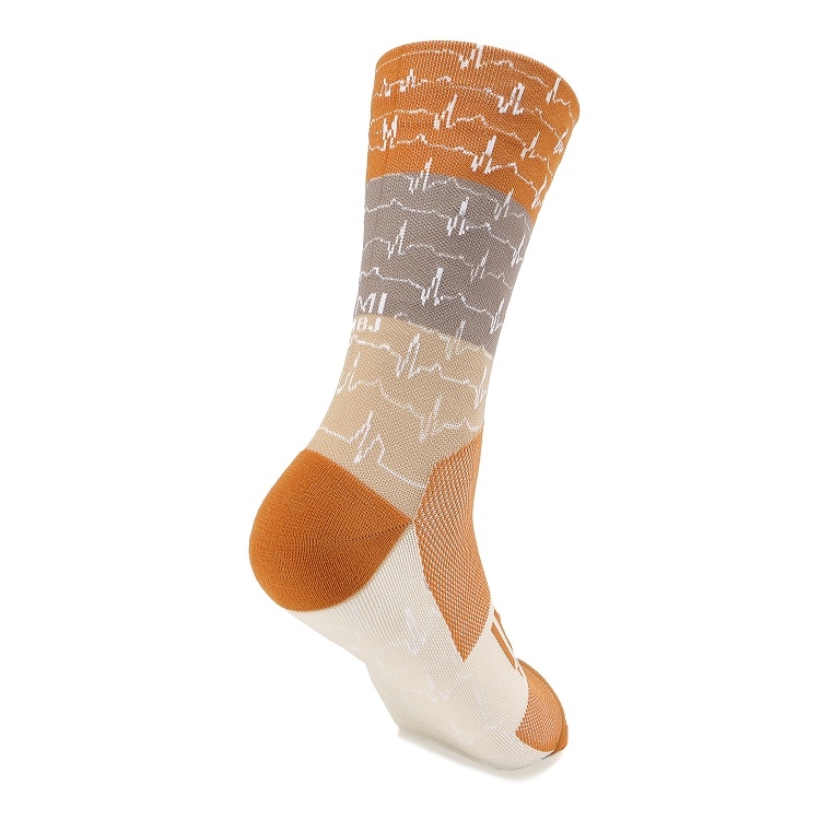 褐心電圖｜墨爾本設計師款．壓力3/4襪