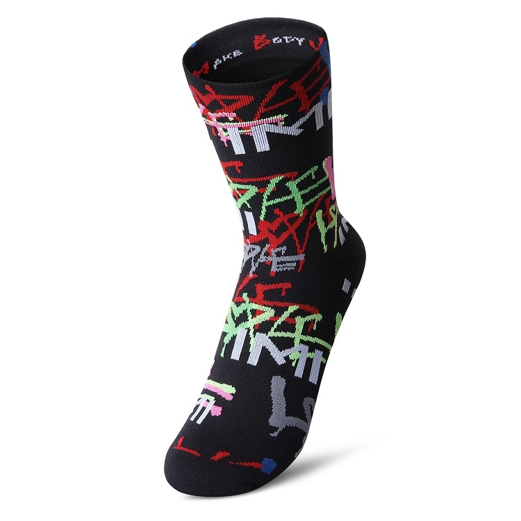 黑塗鴉｜洛杉磯設計師款．壓力3/4襪