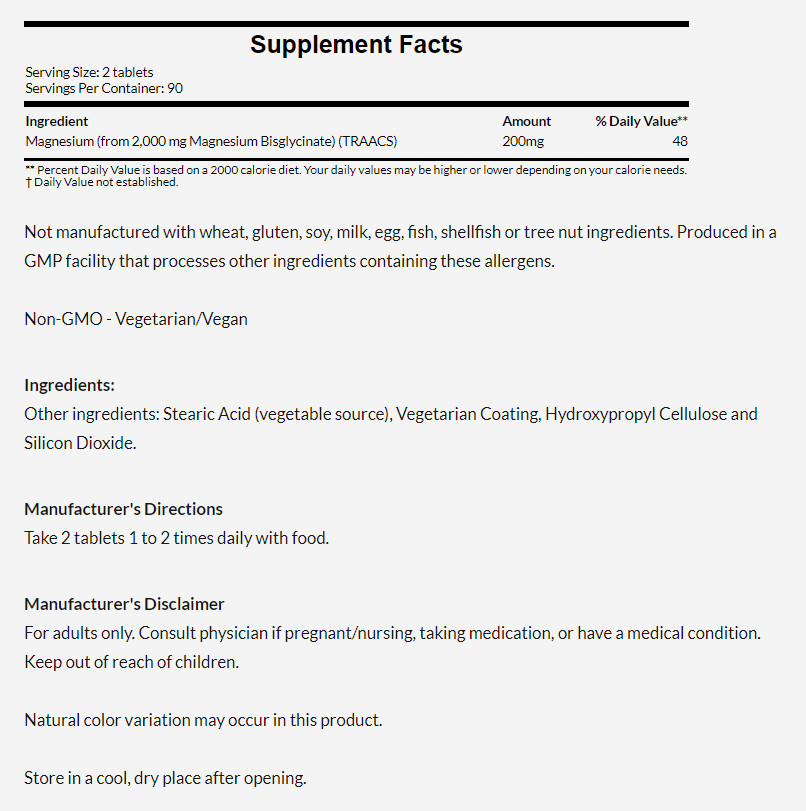 [預購] Now 鎂/甘氨酸鎂 180粒 Magnesium Glycinate