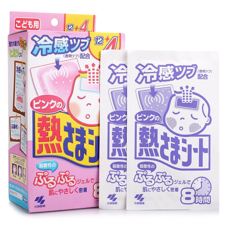 Kobayashi-小童退熱貼 (粉紅) 12+4枚(日本版)