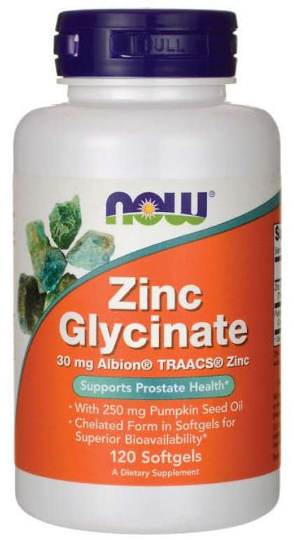 [預購] Now 甘氨酸鋅 +南瓜籽油 30毫克 120粒 Zinc Glycinate