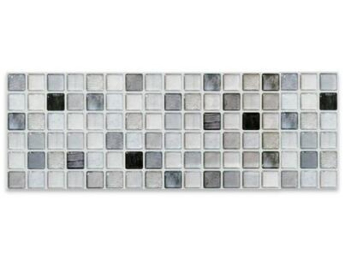 【BEAUSTILE】3D 浴室及廚房多功能牆紙貼_摩登黑馬賽克瓷磚