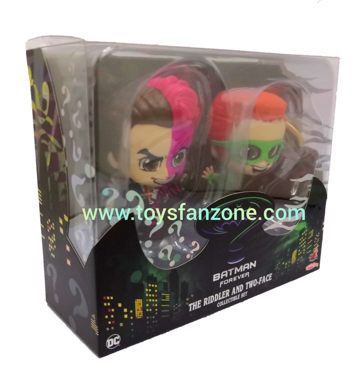 Hot Toys COSB720 The Riddle /& Two-Face Batman Forever COSBABY Figure Collectible