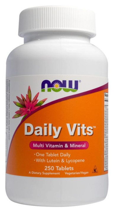 [預購] Now 綜合維他命和礦物質 100/250片錠劑 葉黃素+番茄紅素 Daily Vits