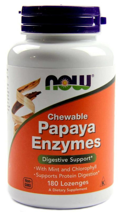 [預購] Now 木瓜酵素+薄荷+鳳梨酵素 180/360咀嚼錠 Papaya Enzymes
