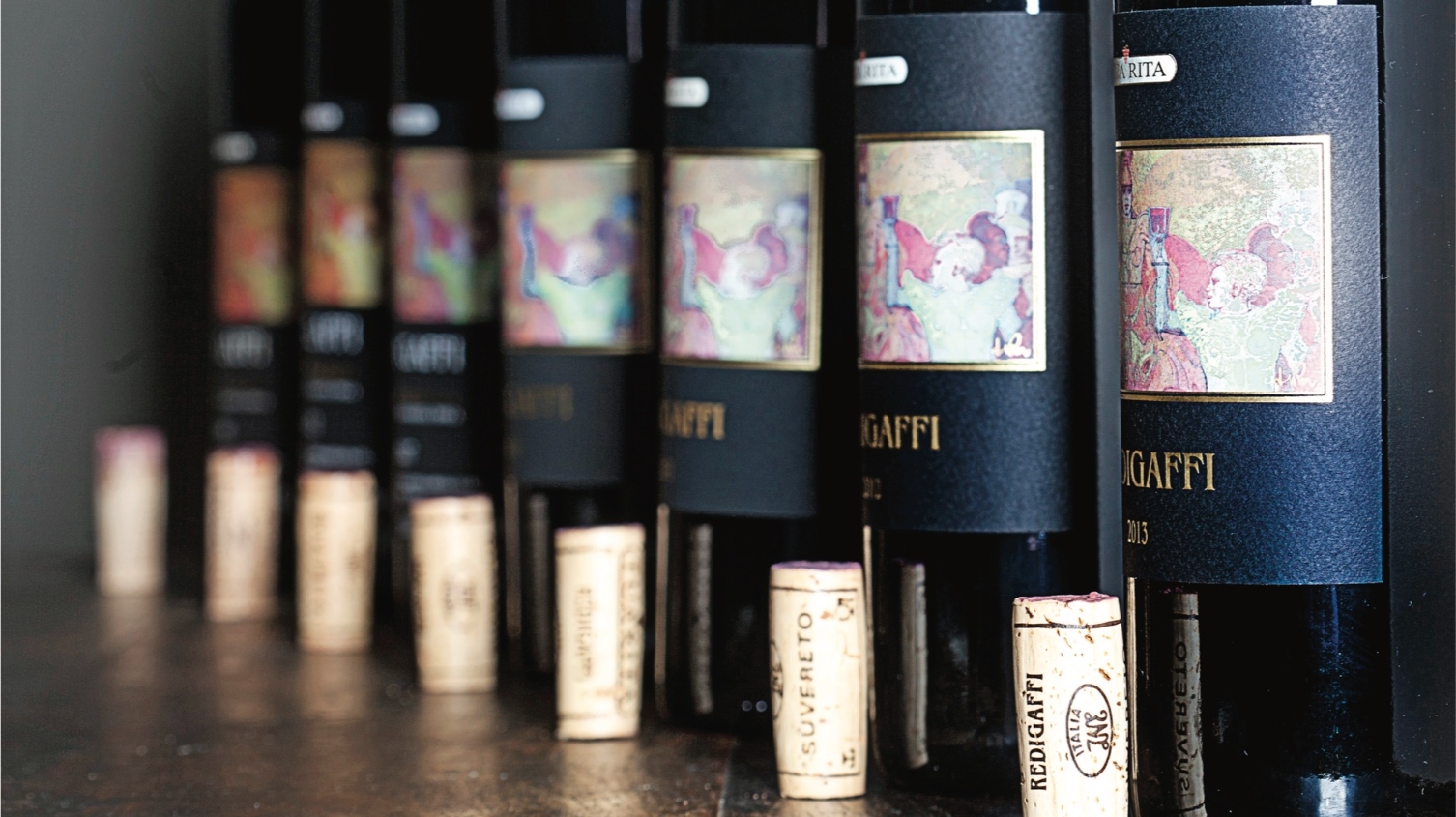 the seven vintages tested by Spirito: Merlot in purity, Redigaffi is a rather youthful red