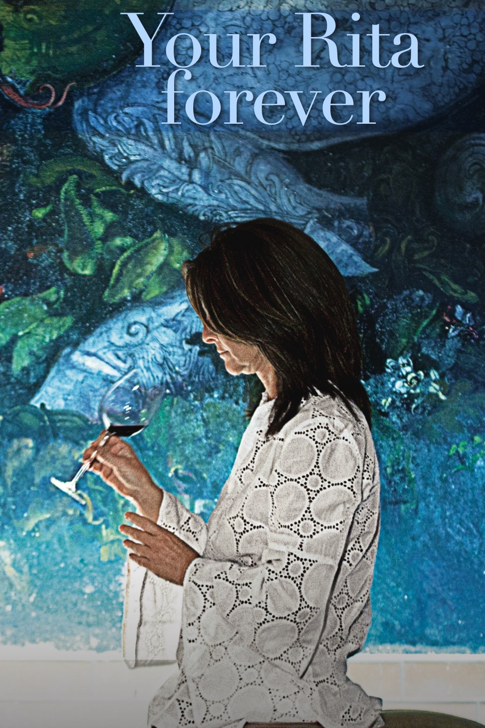 Simena Bisti Frascolla, daughter of Rita Tua, in the barrel room of the Tuscan winery