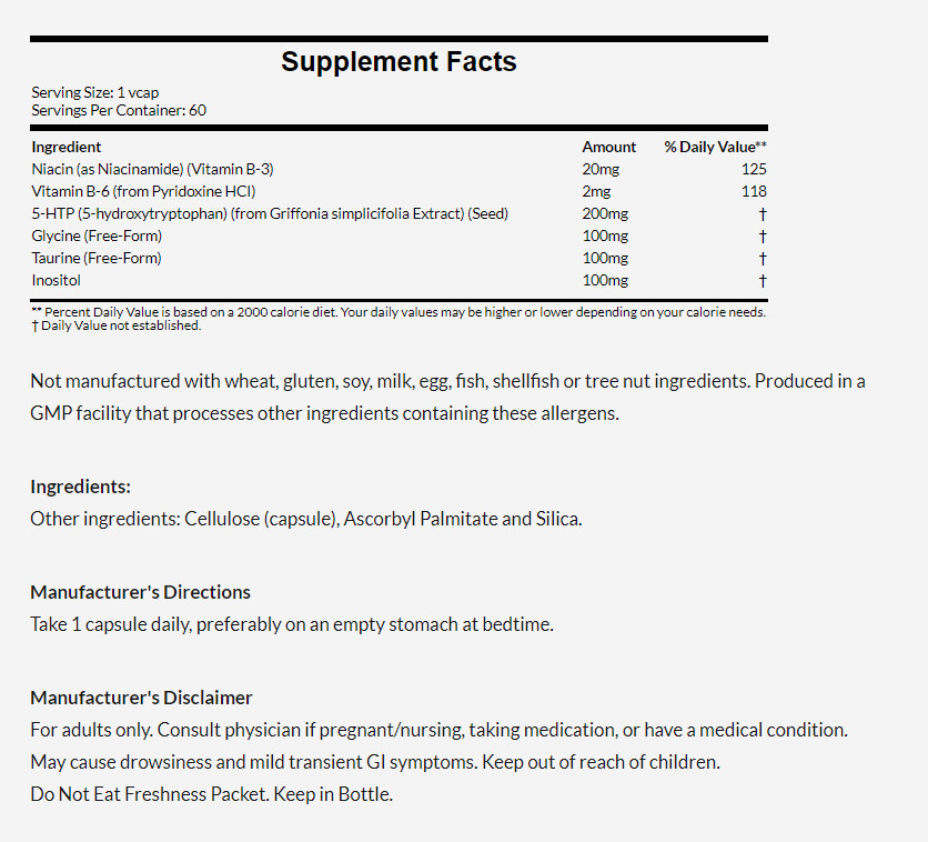 [預購] Now 5-羥色氨酸 200毫克 60粒 5-HTP