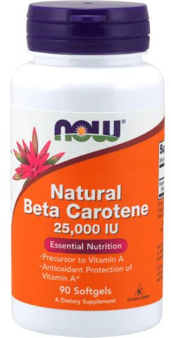 [預購] Now 天然β-胡蘿蔔素 25,000IU Beta-Carotene 90粒