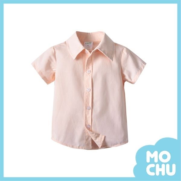 單色素面短袖襯衫(三色)