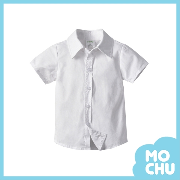 單色素面短袖襯衫(三色)
