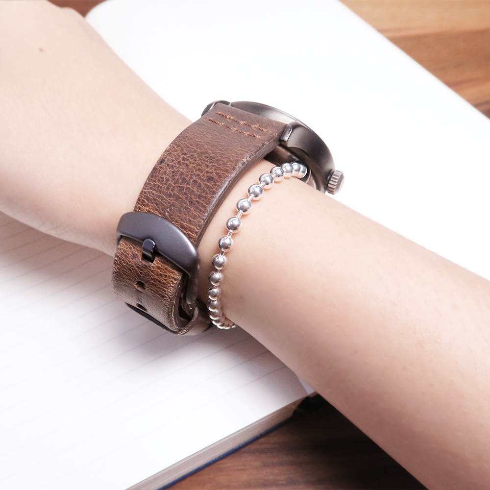 極簡銀珠手鍊(3.5mm中寬鍊) 925純銀刻字手鍊