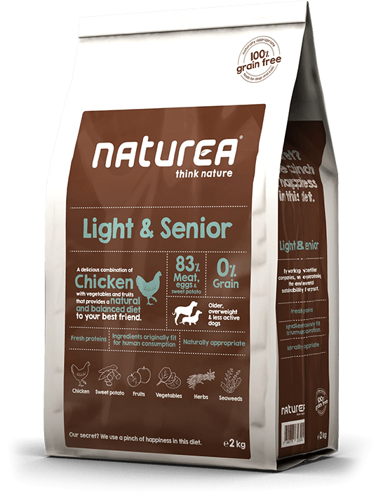 Naturea 無榖物鮮肉糧-低熱量老犬83%鮮雞肉配方1.6kg / 10kg [新包裝]