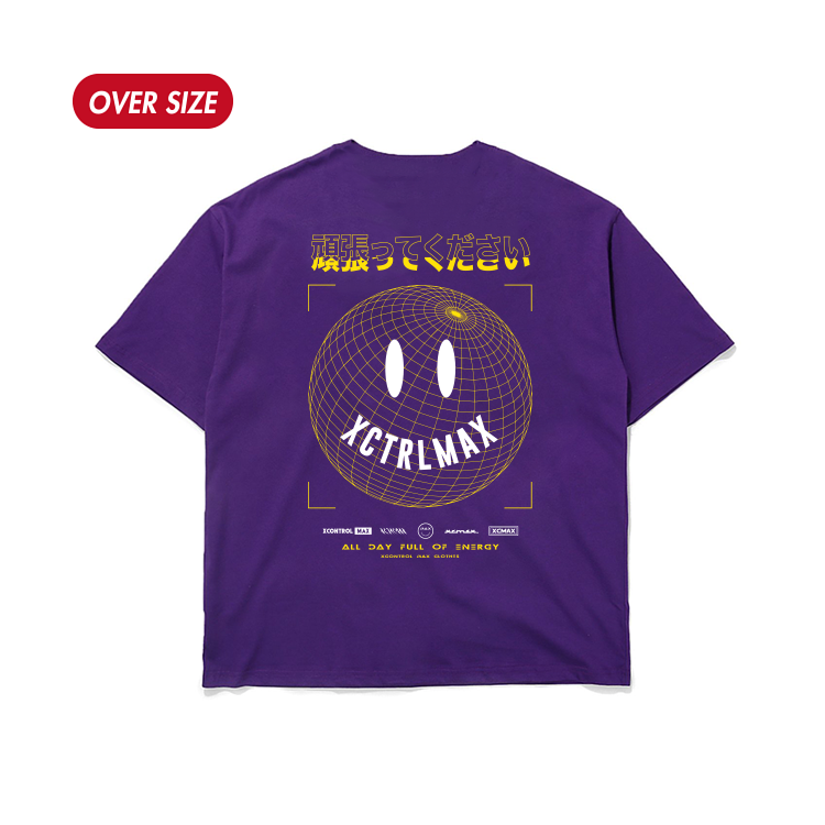 MAXXC 加油笑顏短T-紫