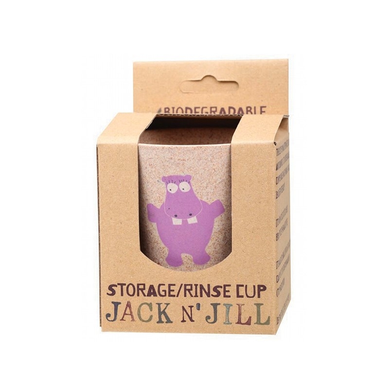 JACK N' JILL-竹米糠天然水杯（河馬）（平行進口）