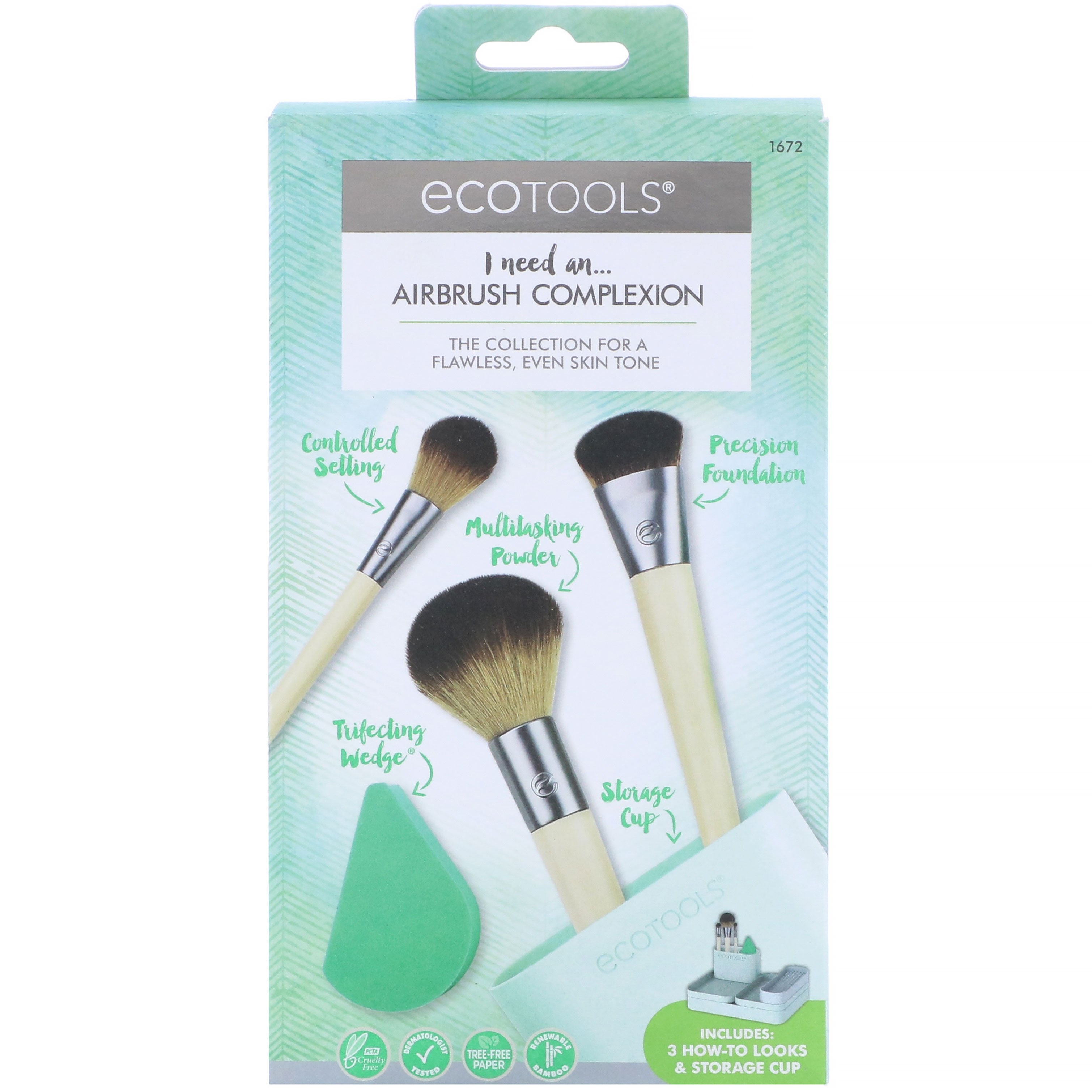 **特價** Ecotools Airbrush 化妝掃5件套裝