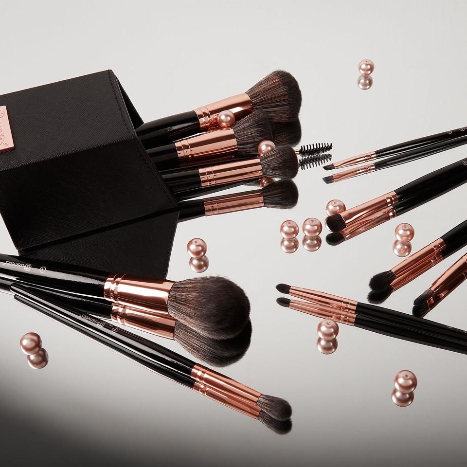 *特價* BH Cosmetics - Signature 玫瑰金13件掃 + brush holder 套裝